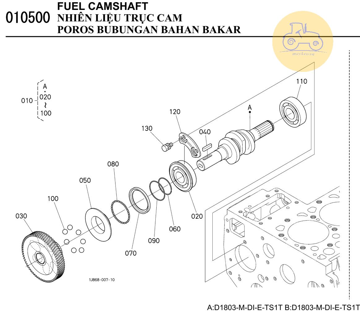 Trục cam nhiên liệu